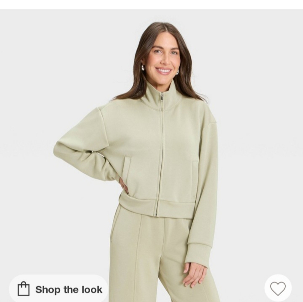 Light Green Zip-Up Jacket - Picture 2 of 3